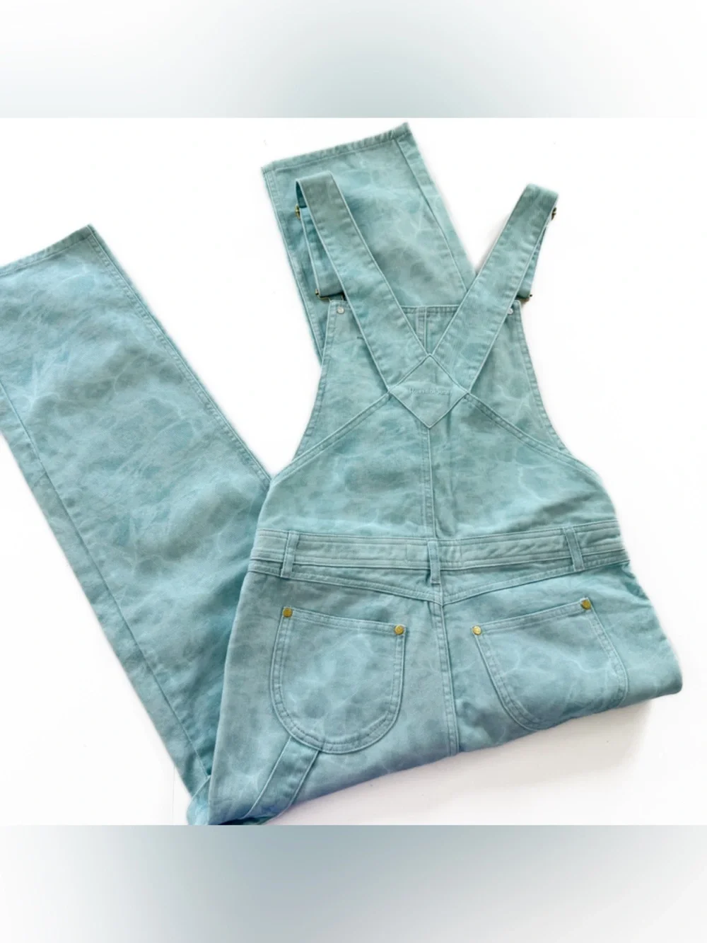 Free People House Of Sunny Overalls Women’s US Sz 4 Pure Shores Ocean Wash - Picture 13 of 13